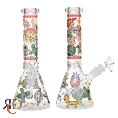 WATER PIPE BEAKER R&M GLOW IN DARK WP12062 1CT